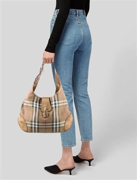 burberry check hobo bag|More.